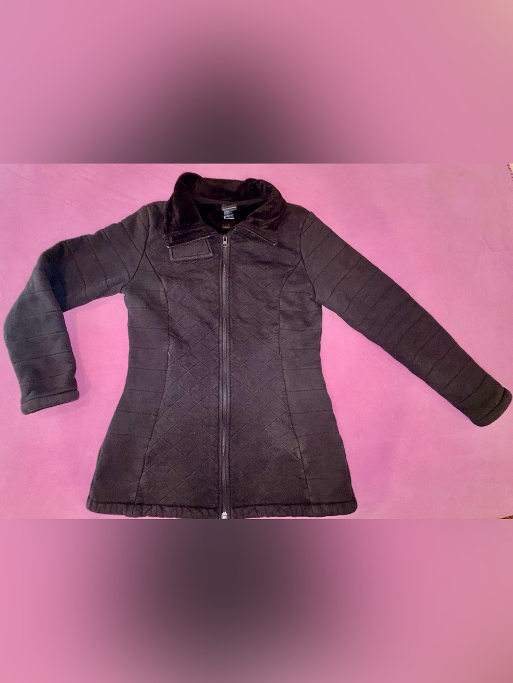 The North Face Caroluna Quilted Fleece Lined Full Zip Jacket Black Women's M